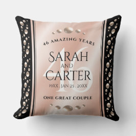 Elegant 46th Pearl Wedding Jubileum Celebration Kussen