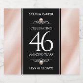 Elegant 46th Pearl Wedding Jubileum Celebration Likeurfles Etiket (Enkel label)