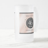 Elegant 46th Pearl Wedding Jubileum Celebration Matglas Bierpul (Voorkant rechts)