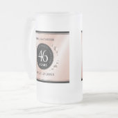 Elegant 46th Pearl Wedding Jubileum Celebration Matglas Bierpul (Voorkant links)