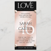 Elegant 46th Pearl Wedding Jubileum Celebration Menu (Achterkant)