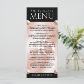Elegant 46th Pearl Wedding Jubileum Celebration Menu (Staand voorkant)