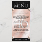 Elegant 46th Pearl Wedding Jubileum Celebration Menu (Voorkant)
