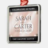 Elegant 46th Pearl Wedding Jubileum Celebration Metalen Ornament (Links)