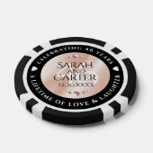 Elegant 46th Pearl Wedding Jubileum Celebration Poker Chips (Enkel)