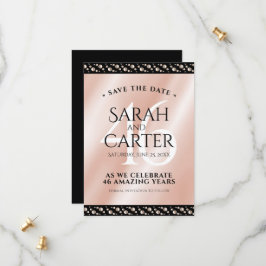 Elegant 46th Pearl Wedding Jubileum Celebration Save The Date