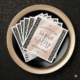 Elegant 46th Pearl Wedding Jubileum Celebration Servet