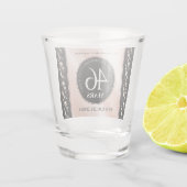 Elegant 46th Pearl Wedding Jubileum Celebration Shot Glas (Achterkant)