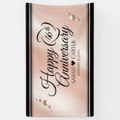 Elegant 46th Pearl Wedding Jubileum Celebration Spandoek (Verticaal)