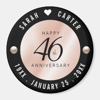 Elegant 46th Pearl Wedding Jubileum Magneet