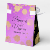 Elegant 47th Amethyst Wedding Jubileum Bedankdoosjes (Achterkant)