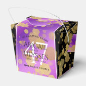 Elegant 47th Amethyst Wedding Jubileum Bedankdoosjes (Achterkant)