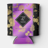 Elegant 47th Amethyst Wedding Jubileum Blikjeskoeler (Voorkant)