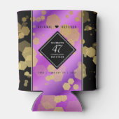 Elegant 47th Amethyst Wedding Jubileum Blikjeskoeler (Achterkant)