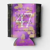 Elegant 47th Amethyst Wedding Jubileum Blikjeskoeler (Voorkant)