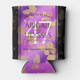 Elegant 47th Amethyst Wedding Jubileum Blikjeskoeler