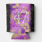 Elegant 47th Amethyst Wedding Jubileum Blikjeskoeler (Achterkant)