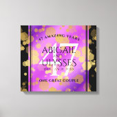 Elegant 47th Amethyst Wedding Jubileum Canvas Afdruk (Voorkant)