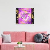 Elegant 47th Amethyst Wedding Jubileum Canvas Afdruk (Insitu (Woonkamer))
