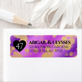Elegant 47th Amethyst Wedding Jubileum Etiket