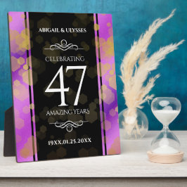 Elegant 47th Amethyst Wedding Jubileum Fotoplaat
