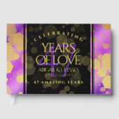 Elegant 47th Amethyst Wedding Jubileum Gastenboek (Voorkant)