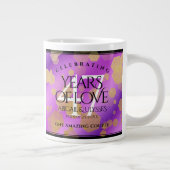 Elegant 47th Amethyst Wedding Jubileum Grote Koffiekop (Rechts)