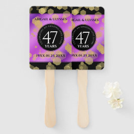Elegant 47th Amethyst Wedding Jubileum Handwaaier