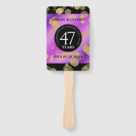 Elegant 47th Amethyst Wedding Jubileum Handwaaier