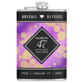 Elegant 47th Amethyst Wedding Jubileum Heupfles (Voorkant)