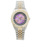 Elegant 47th Amethyst Wedding Jubileum Horloge (Voorkant)