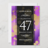 Elegant 47th Amethyst Wedding Jubileum Kaart (Voorkant)