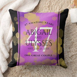 Elegant 47th Amethyst Wedding Jubileum Kussen