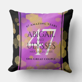 Elegant 47th Amethyst Wedding Jubileum Kussen