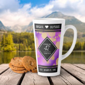 Elegant 47th Amethyst Wedding Jubileum Latte Mok