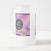 Elegant 47th Amethyst Wedding Jubileum Matglas Bierpul (Voorkant links)