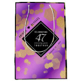 Elegant 47th Amethyst Wedding Jubileum Medium Cadeauzakje (Voorkant)