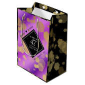 Elegant 47th Amethyst Wedding Jubileum Medium Cadeauzakje (Achterkant Gekanteld)