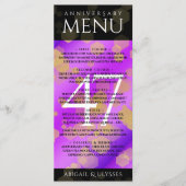 Elegant 47th Amethyst Wedding Jubileum Menu (Voorkant)