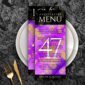 Elegant 47th Amethyst Wedding Jubileum Menu