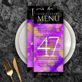 Elegant 47th Amethyst Wedding Jubileum Menu