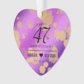 Elegant 47th Amethyst Wedding Jubileum Ornament (voorkant)