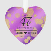 Elegant 47th Amethyst Wedding Jubileum Ornament (voorkant)