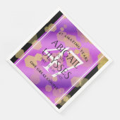 Elegant 47th Amethyst Wedding Jubileum Servet (Hoek)