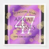 Elegant 47th Amethyst Wedding Jubileum Servet (Voorkant)
