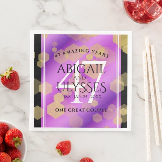 Elegant 47th Amethyst Wedding Jubileum Servet (Insitu)