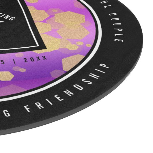 Elegant 47th Amethyst Wedding Jubileum Snijplank (Hoek)