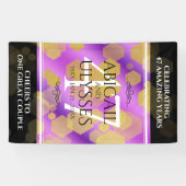 Elegant 47th Amethyst Wedding Jubileum Spandoek (Horizontaal)