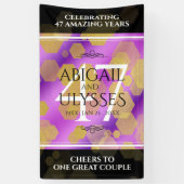 Elegant 47th Amethyst Wedding Jubileum Spandoek (Verticaal)