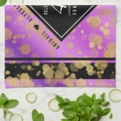 Elegant 47th Amethyst Wedding Jubileum Theedoek (Gevouwen)